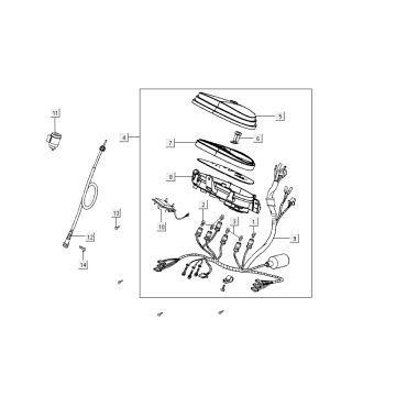 Kokpit - Licznik Kabel Kymco Like 4-suwowy