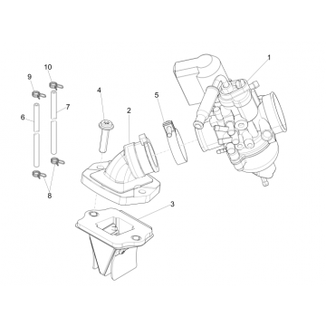 Kompletny gaźnik Piaggio Zip 50 SP 2006-2013