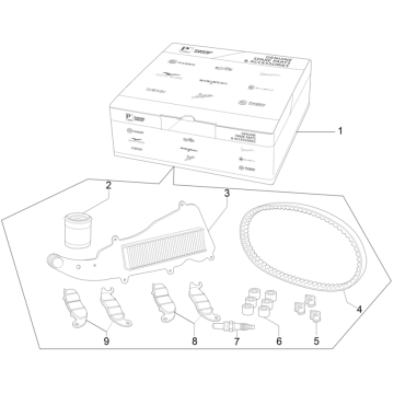Kompletne zużycie i konserwacja Piaggio Medley 150 4T IE ABS E4 2016-2020 (EMEA)