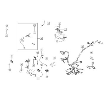 zapłonu blokady przewodów przewodów Kymco Agility RS 4-suwowy biały 09