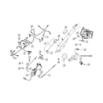 Przewód zapłonowy wiązki Kymco People S 4-suwowy wiśnia czerwony