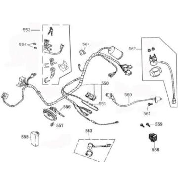 Blokada zapłonu Wiązka przewodów Neco Borsalino Oro matowa czarna