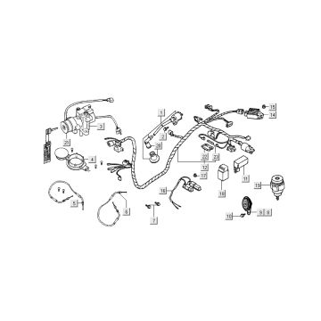 Wyłącznik zapłonu - Wiązka przewodów Kymco Filly 4-suwowy srebrny