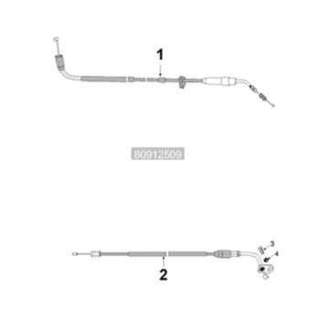 Controls and cables Peugeot Tweet 125i E5 FL 2023-2025