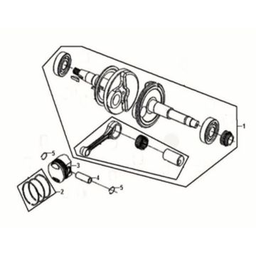 Crank shaft Sym Crox 50 E5
