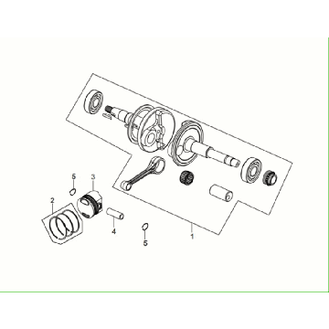 Wał korbowy Sym Fiddle ll Euro 5
