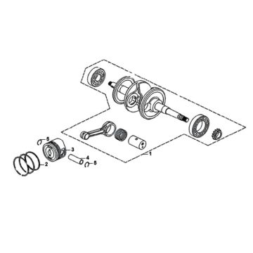 Crank shaft Sym Orbit II 125i E4