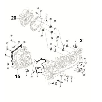 Crankcase Peugeot Speedfight 4 50i E5