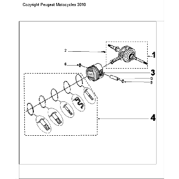 Wał korbowy i tłok Peugeot Django Euro4