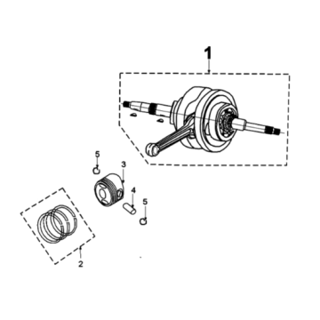 Crankshaft and piston Peugeot Tweet 125 EFI YO N SBC E4 2018-2020