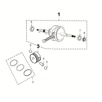 Crankshaft piston Peugeot Speedfight 4 50i E5