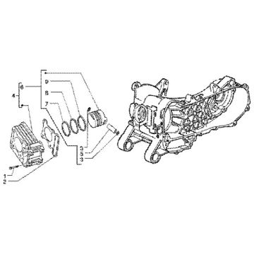 Cylinder Piaggio Liberty 4-suwowy do 2005