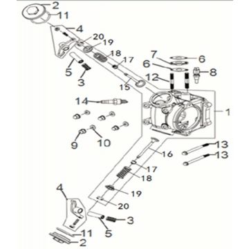 Głowica cylindra Sym Jet 14 50I E5
