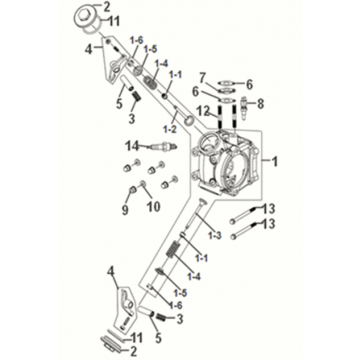 Głowica cylindra Sym Mio 50I E5