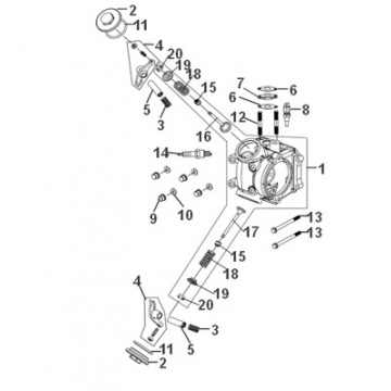 Głowica cylindra Sym Orbit III 50 E5