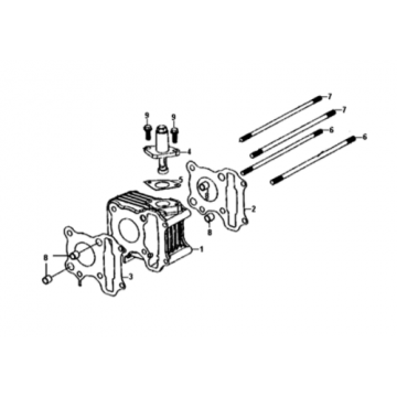 Uszczelka głowicy cylindrów Uszczelka stóp Sym Fiddle II euro4 (WH-006) Biala
