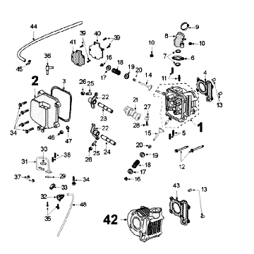 Cylinder Peugeot Kisbee czerwony