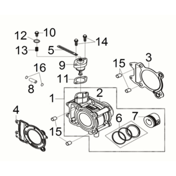 Cylinder set Sym Joymax Z 125i E5 2022