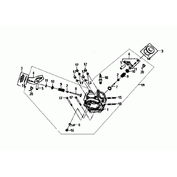  Głowica cylindrów Kpl Sym Fiddle III Euro 4