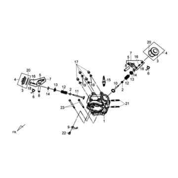 Cylinderkop KPL. Sym Crox 50 E3