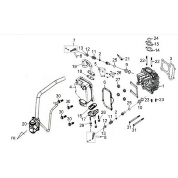 Głowica cylindra KPL. Sym X'PRO 125