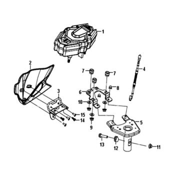 Dashboard - tellerkabel - draadboom Sym Crox 50 E4 BLACK/GRAY (BK-5560S/GY-7450U)
