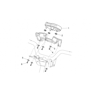 Deska rozdzielcza Aprilia SR 50 H2O ie+carb 2004-2009