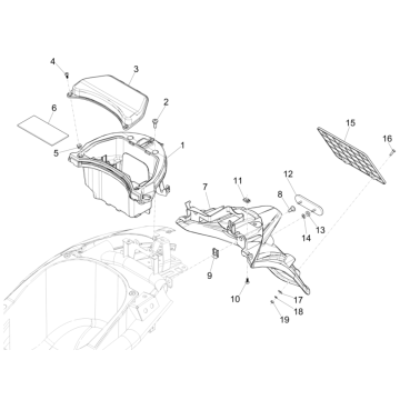 Osłona tylna - Piaggio Liberty 50 4-suwowy błotnik
