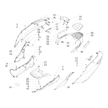 Szyby motocyklowe Piaggio MP3 500 LT Sport 2014-2016 szare