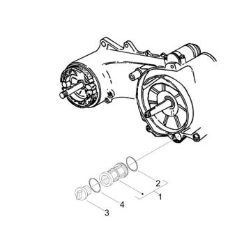 Filtr oleju Piaggio New Fly 4-suwowy 2-zawór