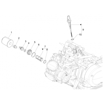 Magnetyczna osłona koła zamachowego - Vespa GTS 125 4T E5 ABS 2021 (EMEA) filtr oleju