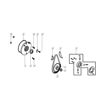 Części rozdzielcze Kymco K-Pipe 4-suwowy Biały