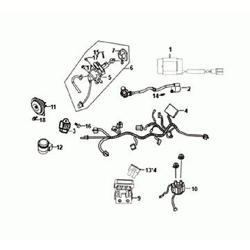 Wiązka przewodów Sym Orbit III Czarna