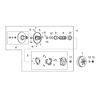 Driven pulley Sym Joymax Z 125 E4