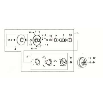 Driven pulley Sym Joymax Z 125i E5 2022