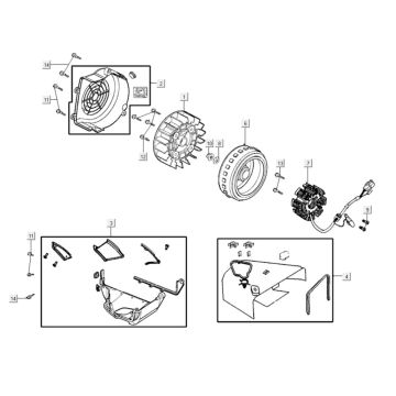 Alternator - Generator Kymco Like 200i Biały