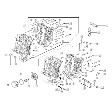 Części skrzyni korbowej Kymco AK550i