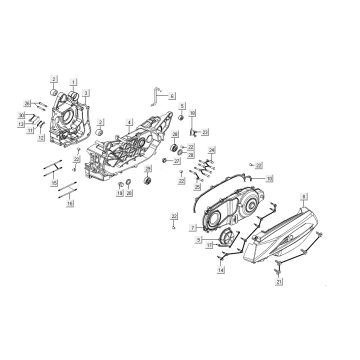 Skrzynia korbowa Kymco Ludzie S150i E4