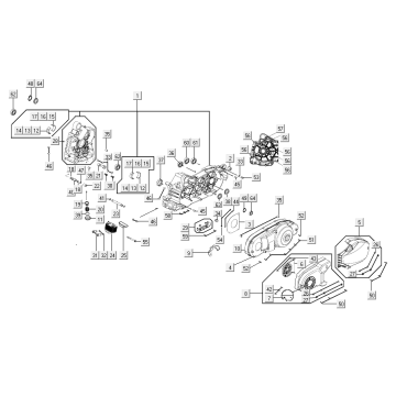 Połówki skrzyni korbowej Kymco Xciting 500R EVO