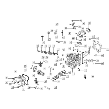 Głowica cylindrów Kymco New Downtown 350I ABS