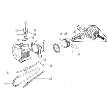 Cylinder wału korbowego Kymco Nowy Like 150I E4