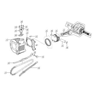 Cylinder wału korbowego Kymco People S150i E4