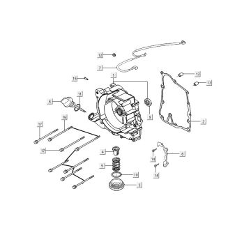 Osłona skrzyni korbowej prawa Kymco People S150i E4