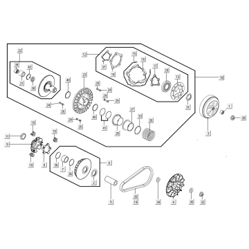 Sprzęgło wariatora Kymco Xciting 500R EVO