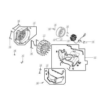 Chłodzenie zapłonu Kymco Ludzie S150i E4