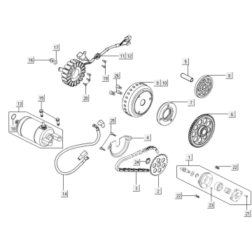 Zapłon rozrusznika Kymco New Downtown 350I ABS