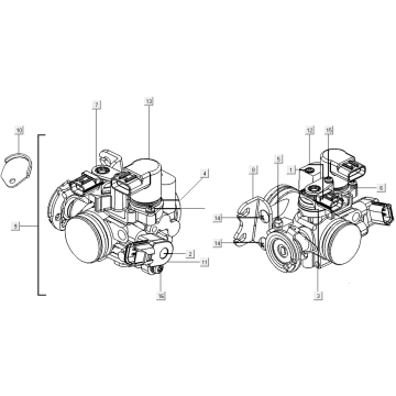 Korpus przepustnicy Kymco Xciting 500R EVO