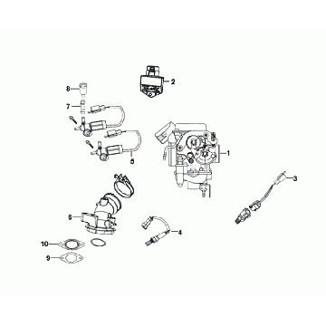 Sześciostopniowy ECU Sym Allo Euro4 (BK-5560S) Jasny Czarny