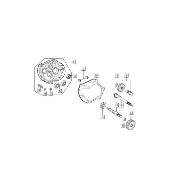 Końcowa skrzynia biegów - Carter Kymco Filly 4-suwowy srebrny