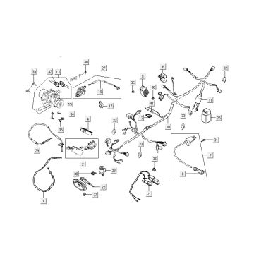 Elektra - Stacyjka Kymco New Dink 4-suwowy czarny metaliczny